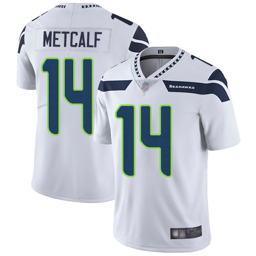 Seattle Seahawks Limited White Men D.K. Metcalf Road Jersey NFL Football #14 Vapor Untouchable->women nfl jersey->Women Jersey